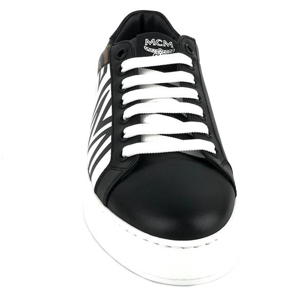 New MCM logo Low Top Leather Sneakers